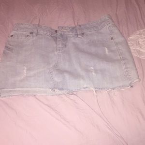 Jean Skirt with Rips